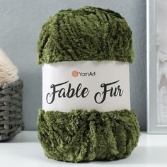 Пряжа "Fable Fur" 100% микрополиэстер 100м/100гр (982 аспарагус), 1шт Yarn Art