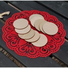 Заготовка для декорирования, деревянные круги 40 шт , из фанеры, деревянные заготовки для росписи, декупажа, рукоделия Ais Laser