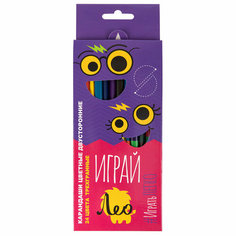 Лео Играй Набор двусторонних трехгранных карандашей LGDCP-12 заточенный 8 х 24 цв. .