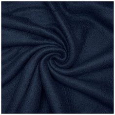 Ткань флис однотонный для рукоделия двухсторонний темно-синий 160х300 см, плотность 180 гр/кв. м Китай