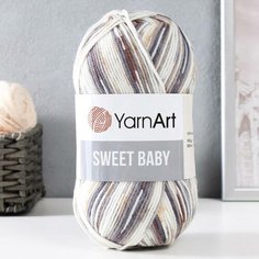 Пряжа YarnArt - Sweet Baby, 100% акрил, 300м/100г, №4, цвет серый шоколад, 1 шт.
