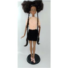 Комплект из юбки-мини и кофты с коротким рукавом для кукол Barbie + вешалка Maryeva