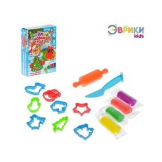Набор для игры с пластилином «Веселый Новый Год», Эврики