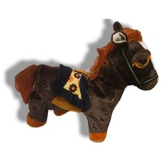 Мягкая игрушка Пони коричневый с уздечкой 30 см китай