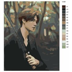 Картина по номерам V-961 "Сериал. Дорама История девятихвостого лиса. Lee Yeon с мечом", 40x50 см Brushes Paints