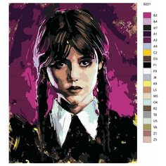 Картина по номерам S221 "Уэнсдэй (Wednesday) сериал", 60x80 см Brushes Paints