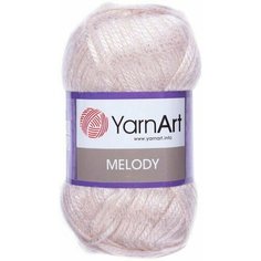 Пряжа YarnArt Melody 100г, 230м (ЯрнАрт Мелоди) Нитки для вязания, 9% шерсть, 21% акрил, 70% полиамид, цвет 895 пудра, 2шт