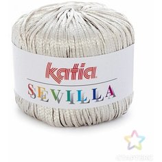 Пряжа Sevilla Katia(Севилла),50г/140м, 100% полиамид, цвет 001, белый, 1 моток. Испания