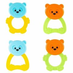 Погремушка-прорезыватель "Мишутка" кнопа на блистр. 18x12,4x2 см Knopa