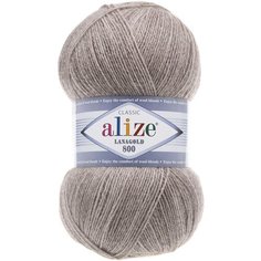 Пряжа Alize Lanagold 800 светло-коричневый (207), 5 шт