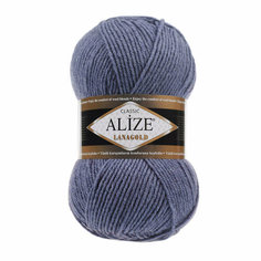 Пряжа Alize Lanagold джинсовый (215), 5 шт