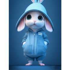 Картина по номерам Кролик в синем 40х50 см Hobby Home