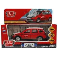 Машина Lada Granta Cross Такси 12 см красная металл инерция Технопарк GRANTACRS-12TAX-VEZ