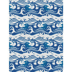 Отрезная ткань для мебели Ambesonne "Беспокойные волны" метражом для рукоделия и шитья, оксфорд, 155 см