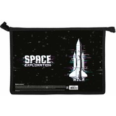 Папка для труда на молнии BRAUBERG А4, 2 отделения, органайзер, "Space exploration", 270979