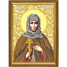 Вышивка бисером набор на атласе для вышивания "Вышивочка" икона "Св. Аполлинария" 11*16см