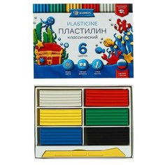 Пластилин GLOBUS "Классический", 6 цветов, 120 г, рекомендован педагогами Глобус
