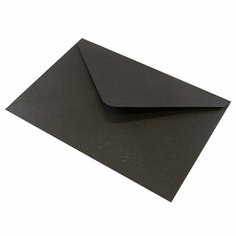 Конверты из перламутровой бумаги 120 г, Черный, 13,5*19 см, 10 шт. Дон Баллон