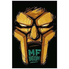 Картина по номерам на холсте музыка MF Doom - 8671 В 60x40