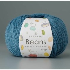 Пряжа Artland Beans с узелковым люрексом, 1 моток (240 м, 50 гр), цвет 12 темно-бирюзовый