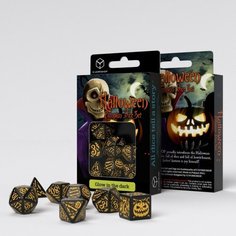 Набор кубиков для настольных ролевых игр Q-Workshop Halloween Pumpkin Dice Set: Jack O’Lantern 7шт.