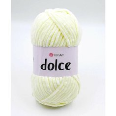 Пряжа для вязания YarnArt Dolce Baby (ЯрнАрт Дольче Беби) - 1 моток 856 ванильный, фантазийная, велюровая для игрушек 100% микрополиэстер 120м/100г