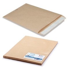 Конверт-пакеты С4 плоские (229х324 мм), до 90 листов, крафт-бумага, отрывная полоса, комплект 25 шт, 161150.25 Курт