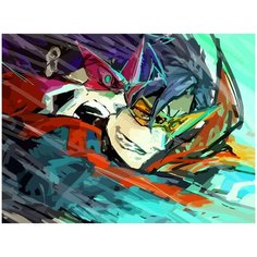 Картина по номерам на холсте аниме гуррен лаганн gurren lagann - 2408