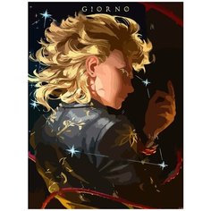 Картина по номерам на холсте Аниме JOJO (Джованна, Джотаро, ДжоДжо) - 7730 В 30x40
