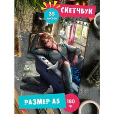 Скетчбук блокнот альбом для рисования с рисунком аниме Джо Джо или ДжоДжо JoJo 1st Color