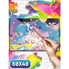 Картина по номерам на холсте эстетика девушка - 12280 60х40