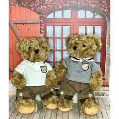 Мягкая игрушка Мишки 30 см набор бело-синий Plush Toys