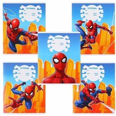 Комплект тетрадей из 10 шт "Человек-паук", 12 листов, в клетку Marvel
