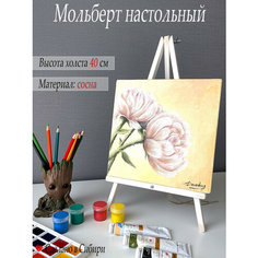 Мольберт для рисования, настольный, разборный, 46 см, ретро белый The Old Master