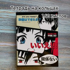 Тетрадь на кольцах А5 160 листов аниме, сменный блок Альт