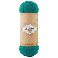 Пряжа Alize Superwash Artisan -3 шт, зеленый (507), 420м/100г, 75% шерсть супервош, 25% полиамид /ализе супервош артизан/