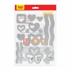 Набор наклеек светоотражающих Мульти-Пульти "Сердца", 16шт. (MS_47797), 50 уп.
