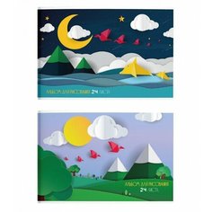 Альбом для рисования А4, 24л schoolформат Творческий Процесс (мелованный картон, склейка), 40шт.