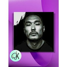 Картина по номерам на холсте Скриптонит ЧБ, 40 х 40 см КУЛЬТУРА ЦВЕТА