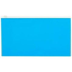 Папка-конверт на молнии Attache Color (148x265мм, 160мкм, пластик) голубая, 12шт.