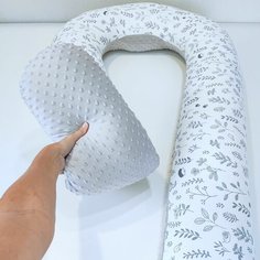 Подушка для беременных U, плюш + хлопок Нет бренда