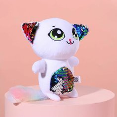 Мягкая игрушка с пайетками Кошечка Шанти , 20 см х 9 см х 16 см Denco Store