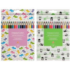 Карандаши 18 цветов BrunoVisconti Happycolor, микс