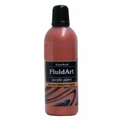 Краска акриловая для техники Флюид Арт, KolerPark, медь, 80 мл (комплект из 6 шт)