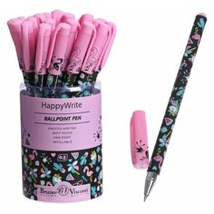 Ручка шариковая HappyWrite "Единорожки", 0,5 мм, синие чернила, микс Bruno Visconti