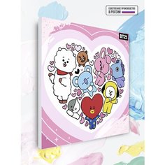 Картина по номерам BTS BT21 Чиби, 40 х 40 см