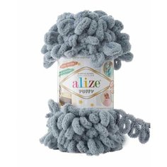 Пряжа Alize Puffy, средне-серый, 2 шт