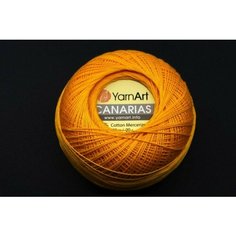 Пряжа Canarias, цвет 5307 желток, 100% хлопок мерсеризованный, 20г, 203м, 1шт Yarn Art