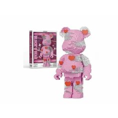 Конструктор светильник Bear Розовый медведь 2630 деталей Moyubl