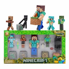 Майнкрафт Игровой Набор из 5 фигурок и 7 аксессуаров. нет